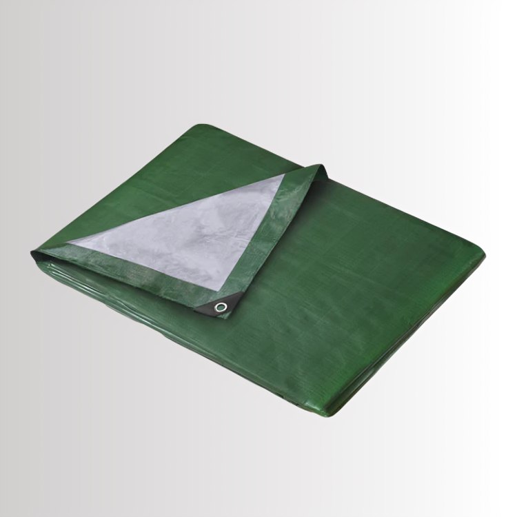 Premium 140gsm Green/Silver Tarpaulin – Ultra Durable Waterproof Cover