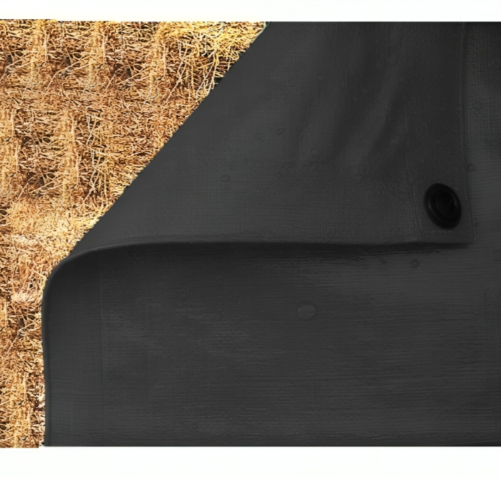 200gsm Black Polyethylene Tarpaulin – Heavy Duty UV Block Cover for Industrial & Outdoor Storage
