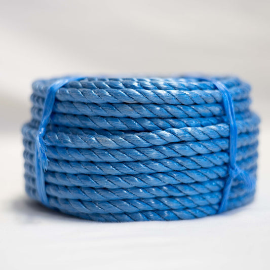 30m Blue Poly Rope Coil & Lorry Rope – Heavy Duty Utility Rope for Outdoor, DIY & Commercial Use