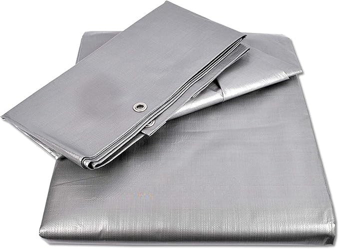 140gsm Waterproof Silver Tarpaulin – Tough All Weather Cover for Garden, Roof & Outdoor Protection