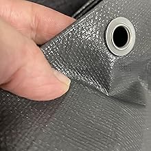 Premium 200gsm Grey Tarpaulin – UV Resistant, Waterproof, Heavy Duty Cover with Reinforced Corners