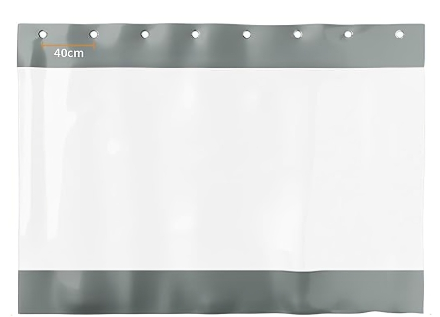 PVC Transparent Waterproof Outdoor Curtain – 0.6mm Thick, Windproof Curtain for Garages, Greenhouse & More