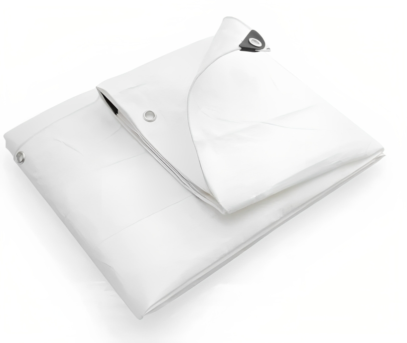 Heavy Duty Super White Tarpaulin 200gsm – Waterproof, UV & Shrinkproof Cover