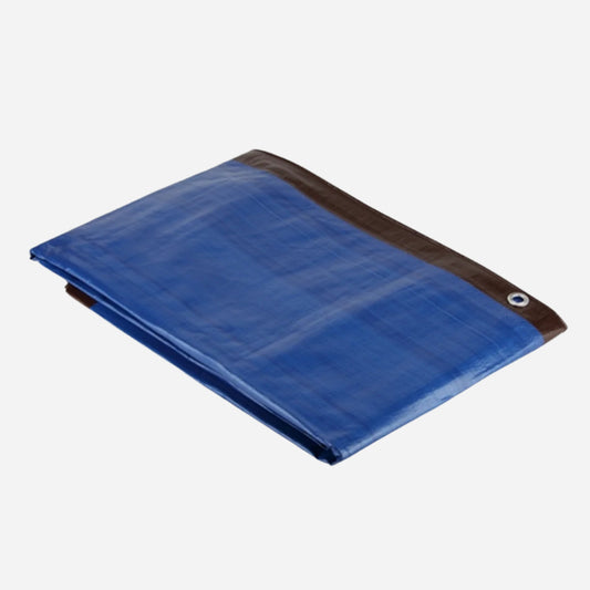 Heavy Duty 185gsm Brown/Blue Tarpaulin – Waterproof Tarp for Roofing, Camping, Construction & More