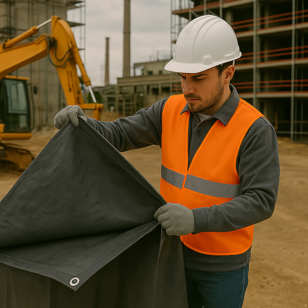 Premium 200gsm Grey Tarpaulin – UV Resistant, Waterproof, Heavy Duty Cover with Reinforced Corners