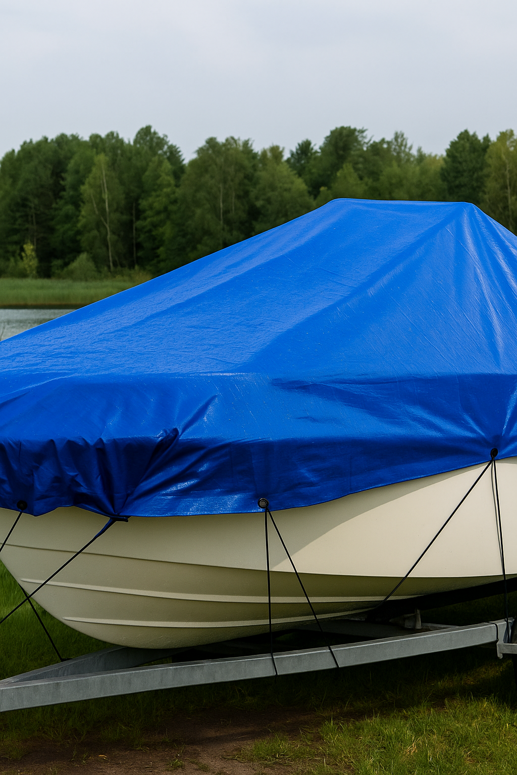 200gsm Blue Polyethylene Tarpaulin – Premium Waterproof Cover for Boats, Decks & Marine Gear