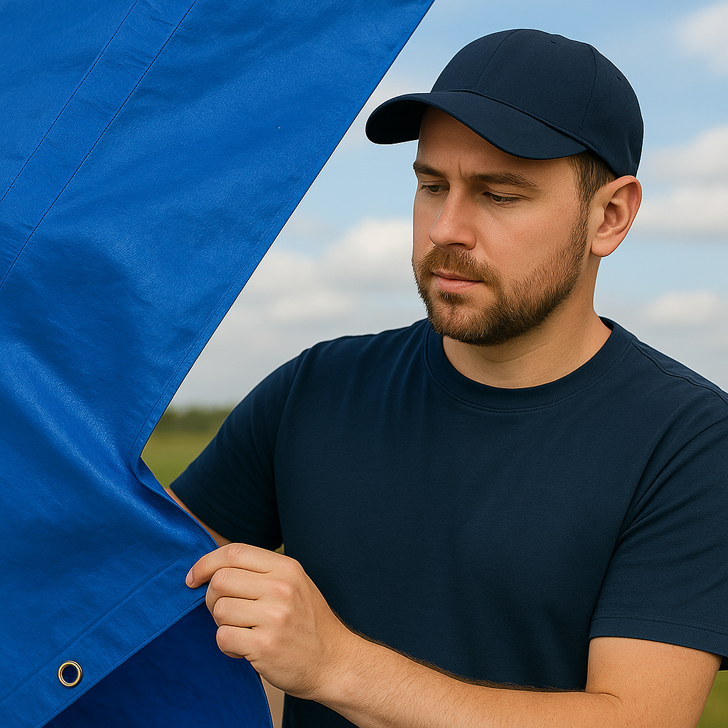 Ultra Tough Heavy Weight PVC Tarpaulin – 570gsm, Tear Proof Cover for Outdoor Protection