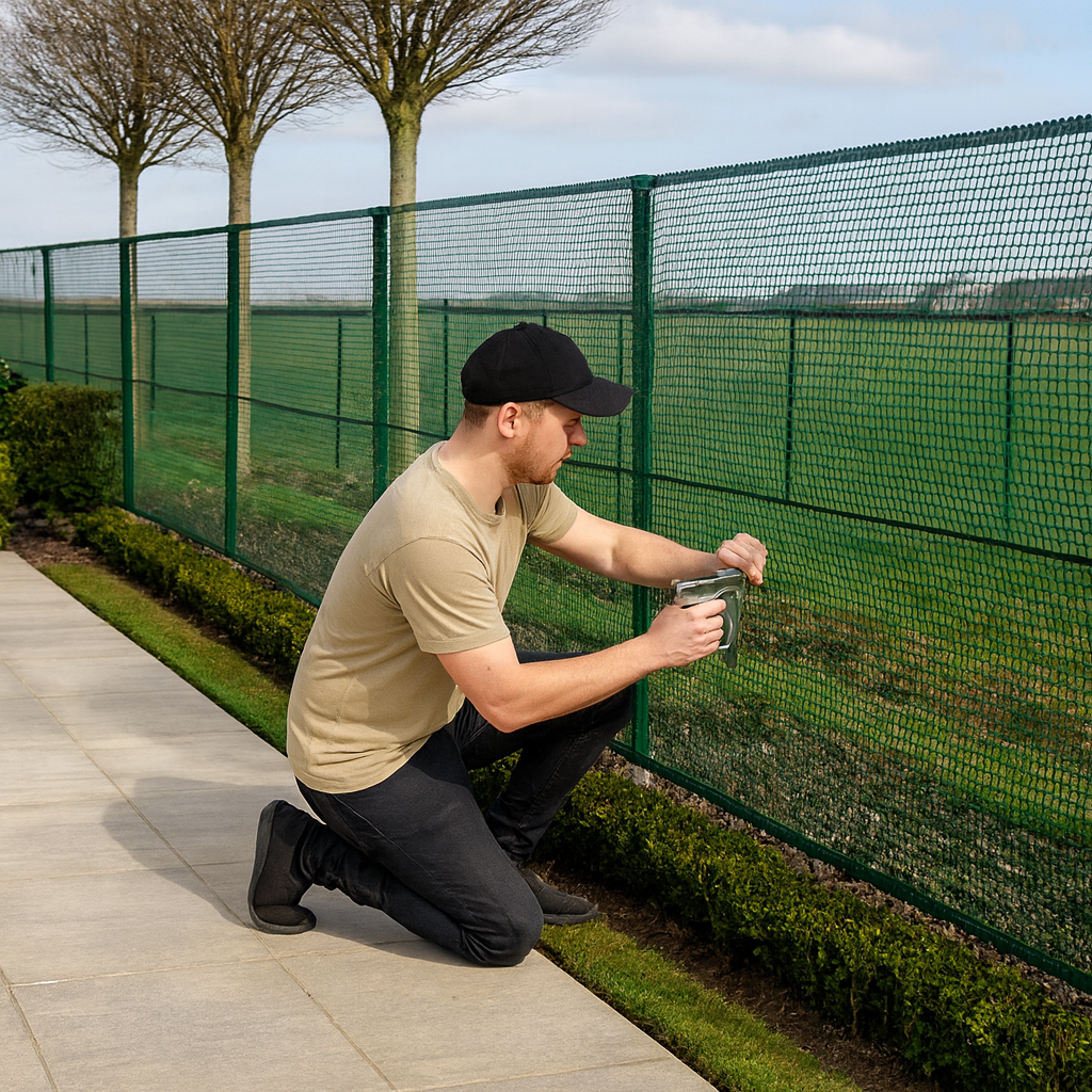 Premium HDPE Knitted Windbreak Netting – 50% Shade, 40% Wind Reduction, UV Stabilised Mesh – 110gsm – Green