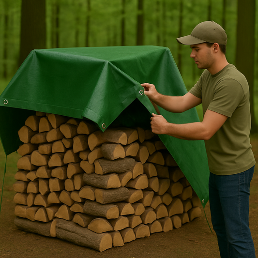 Heavy Duty Economy Tarpaulin – 80gsm Waterproof Ground Cover – Lightweight, All Weather Protection