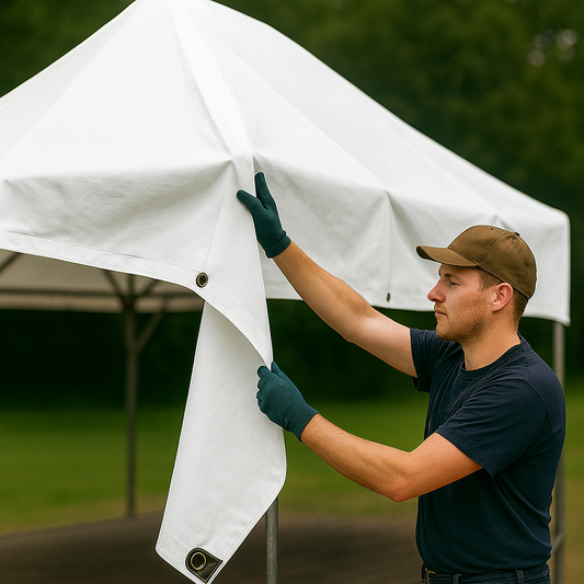 Premium 105gsm White Waterproof Polyethylene Tarp – Ultra Durable, UV & Tear Resistant Cover