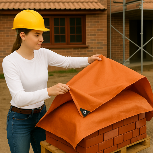 Waterproof 90gsm Orange Tarpaulin – Heavy Duty Cover for Camping, Garden, DIY & Outdoor Use