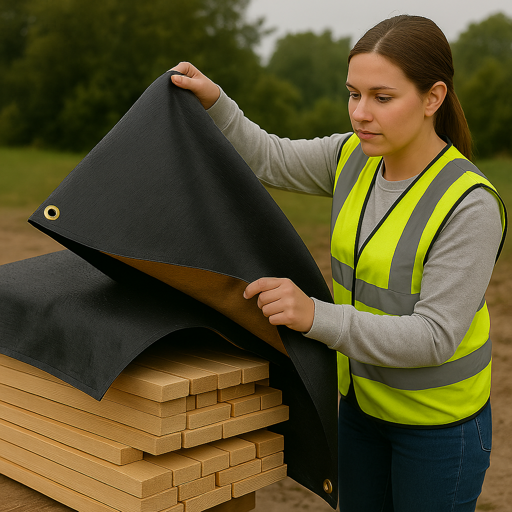 Black/Gold 270GSM Heavy Duty Waterproof Tarpaulin – Premium All Weather Cover – Ideal for Camping, DIY & Outdoor Protection