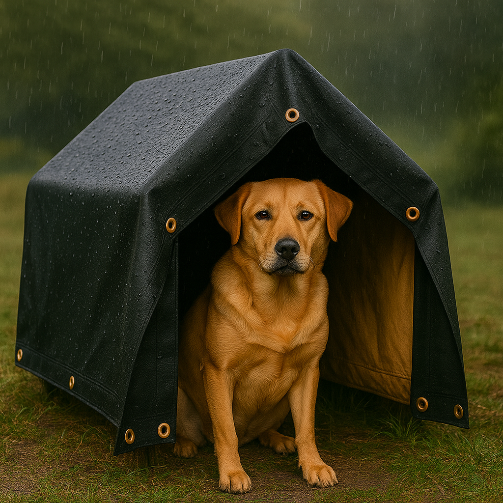 Black/Gold 270GSM Heavy Duty Waterproof Tarpaulin – Premium All Weather Cover – Ideal for Camping, DIY & Outdoor Protection