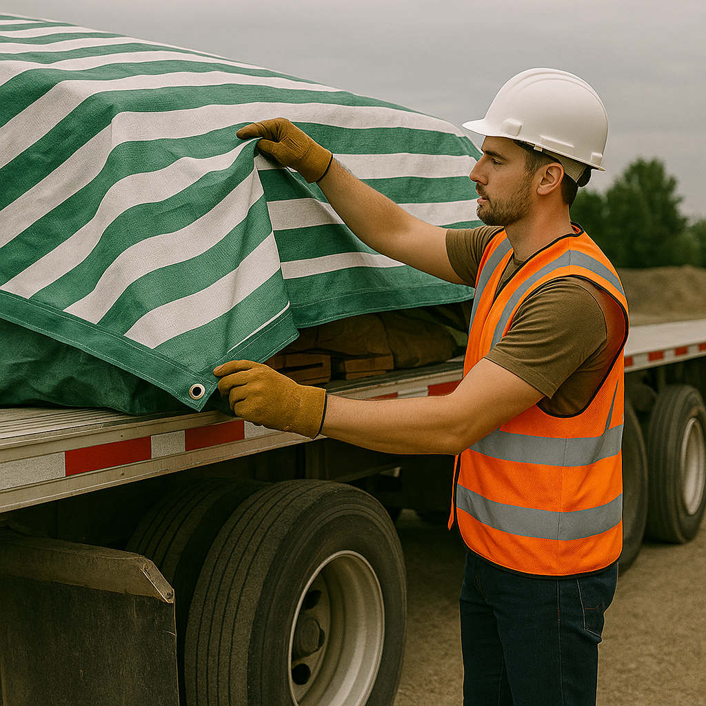 170gsm Striped Tarpaulin – Ultra Durable Tear Resistant Waterproof Cover for Heavy Duty Outdoor Protection