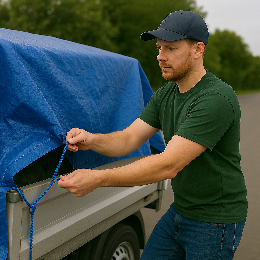 30m Blue Poly Rope Coil & Lorry Rope – Heavy Duty Utility Rope for Outdoor, DIY & Commercial Use