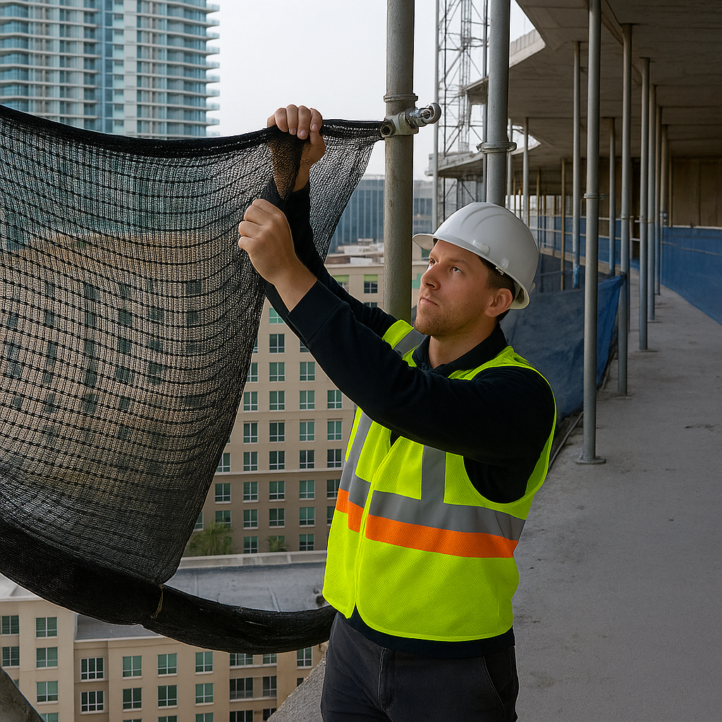 50GSM Debris Netting - Durable Mesh - Heavy Duty Barrier for Industrial Use