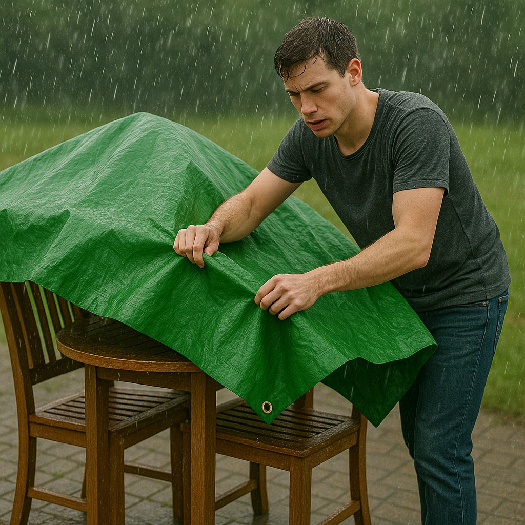 Ultra Tough 90gsm Green Universal PE Waterproof Tarpaulin – Tearproof, UV Shield & Rustproof Eyelets