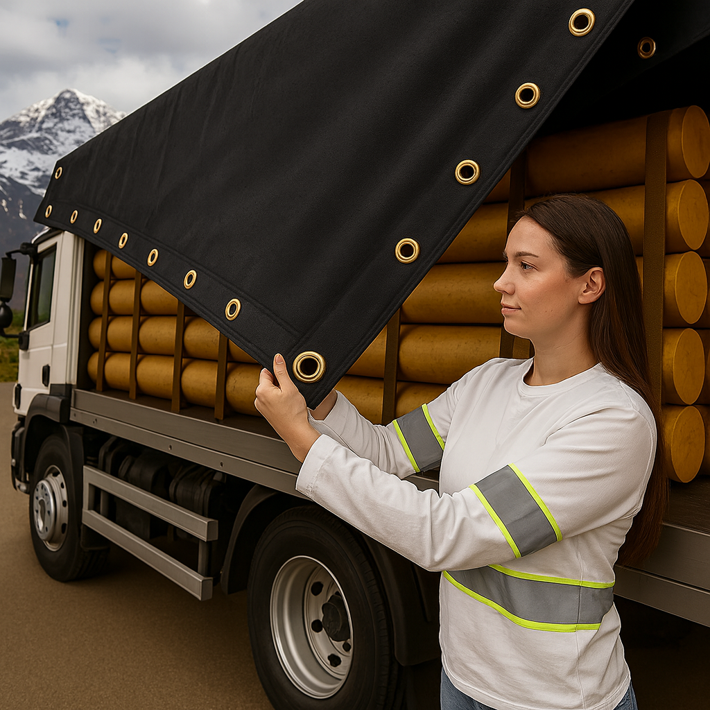 Black/Gold 270GSM Heavy Duty Waterproof Tarpaulin – Premium All Weather Cover – Ideal for Camping, DIY & Outdoor Protection