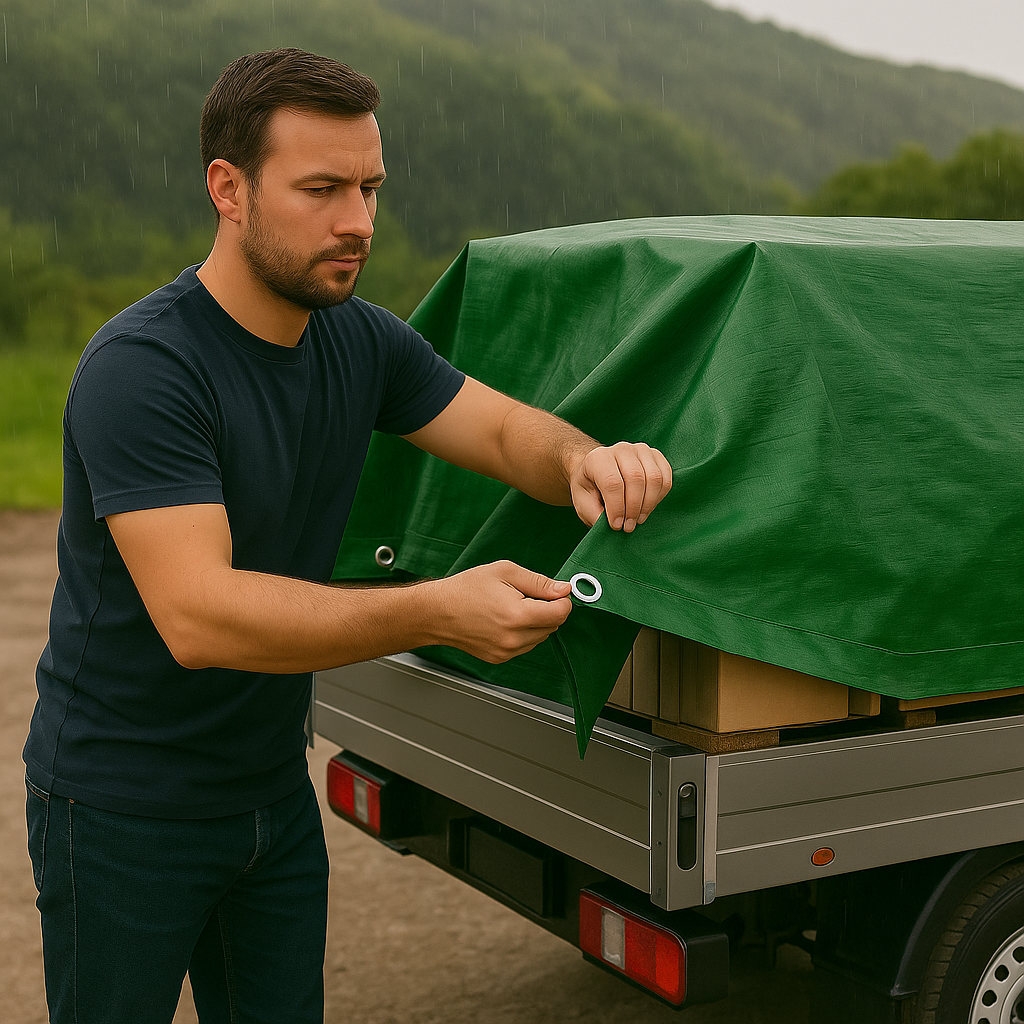 200gsm Green Polyethylene Tarpaulin – Heavy Duty Cover for Farms, Equipment & Machinery