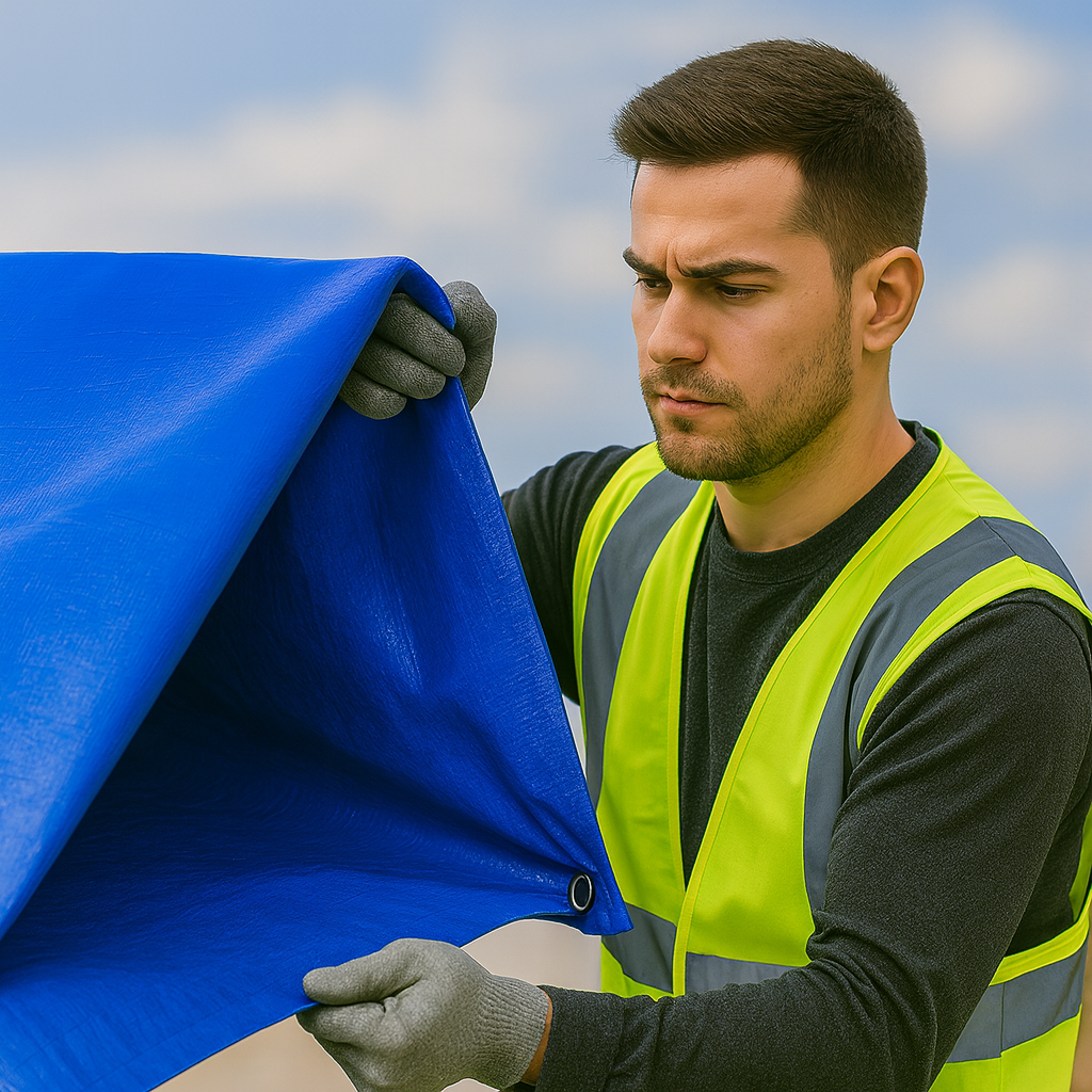 200gsm Blue Polyethylene Tarpaulin – Waterproof Cover for Boats, Decks & Marine Gear