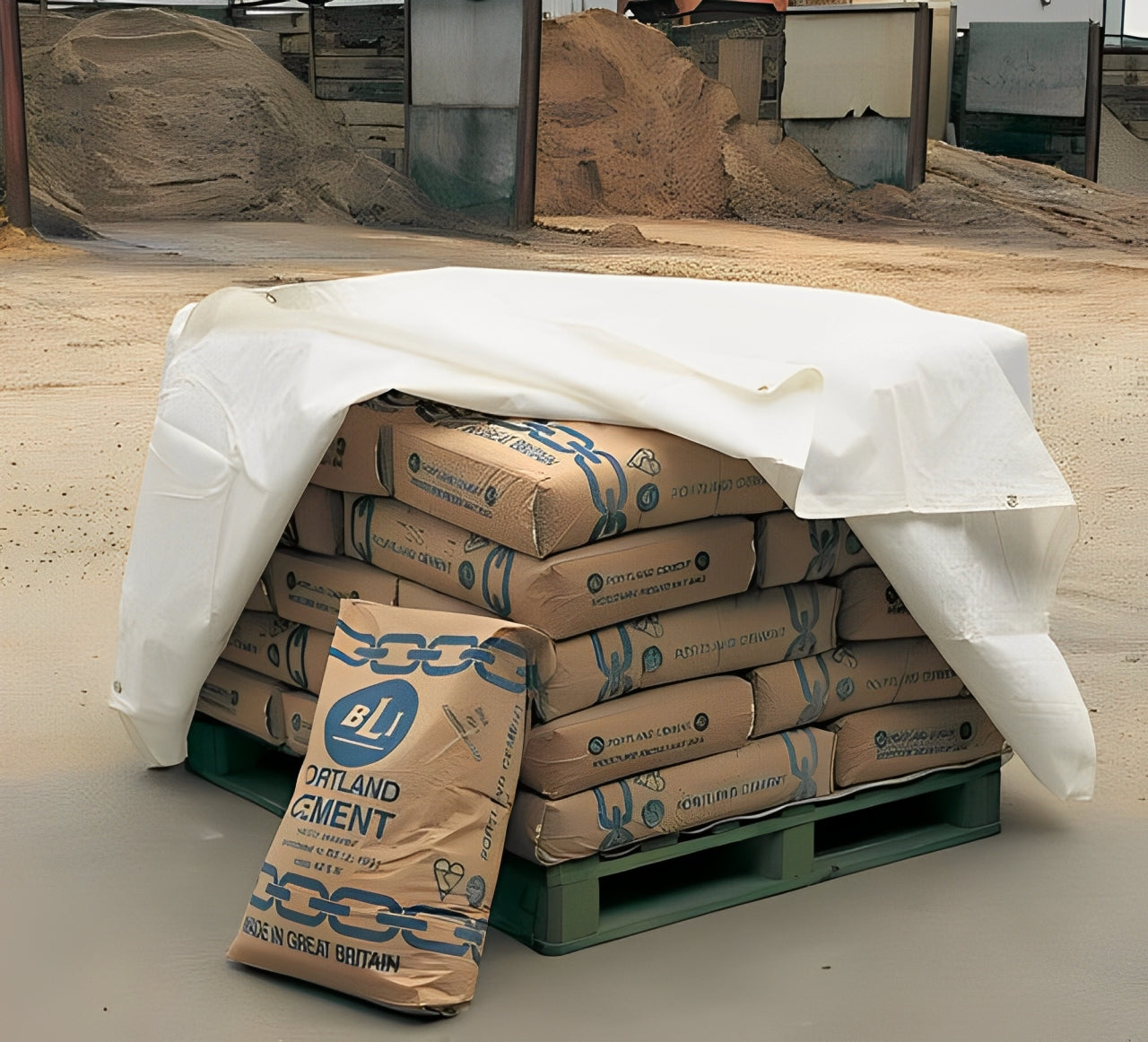 200gsm White Polyethylene Tarpaulin – Light Pass Waterproof Cover for Market Stalls & Work Zones