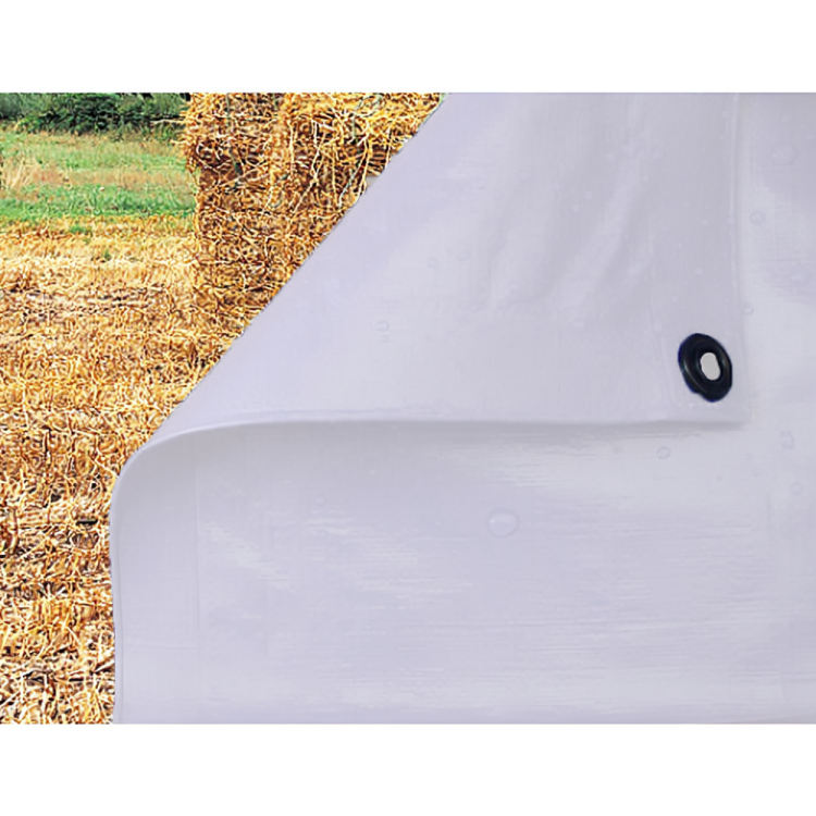 200gsm White Polyethylene Tarpaulin – Light Pass Waterproof Cover for Market Stalls & Work Zones
