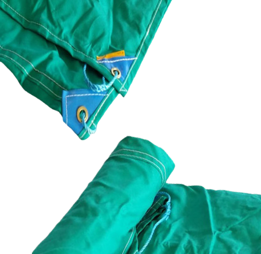Heavy Duty 14oz  Green Cotton Canvas Breathable Tarpaulin – Ideal for Transport & Machinery Protection