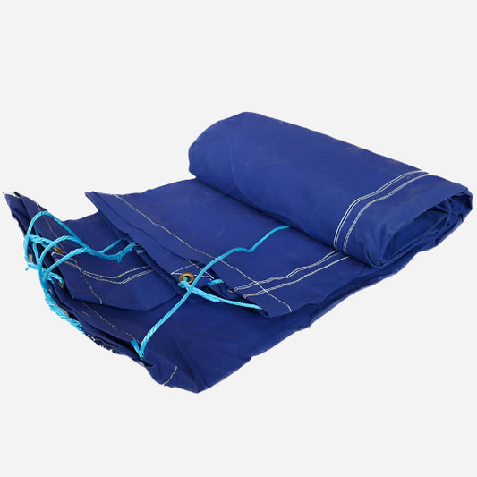 High Performance 14oz Blue Cotton Canvas Tarpaulin – Water Repellent & Breathable Cover for Machinery & Transport